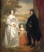 Anthony Van Dyck James,seventh earl of derby,his lady and child china oil painting artist